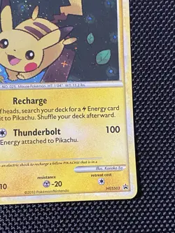 Pikachu HGSS03 Swirl Pokemon TCG: 2010 HGSS Black Star Promo LP/NP - Image 4