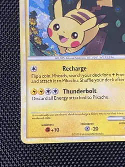 Pikachu HGSS03 Swirl Pokemon TCG: 2010 HGSS Black Star Promo LP/NP - Image 5