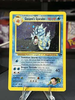 Pokemon TCG Giovanni's Gyarados Holo 5/132 Gym Challenge - Image 1