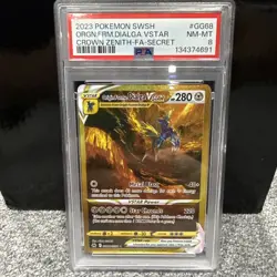 2023 Pokemon SWSH Crown Zenith Origin Forme Dialga VSTAR #GG68/GG70 PSA 8 - Image 1
