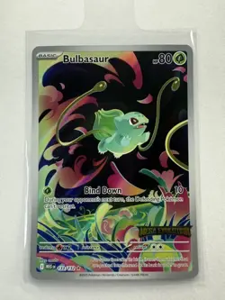 2025 Pokemon Bulbasaur 133/132 Mega Evolution Enhanced Box Topper Stamped Promo - Image 1
