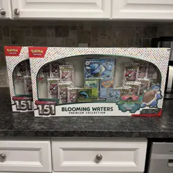 2 Pokemon TCG Scarlet Violet 151 Blooming Waters Premium Collection Box - Image 1