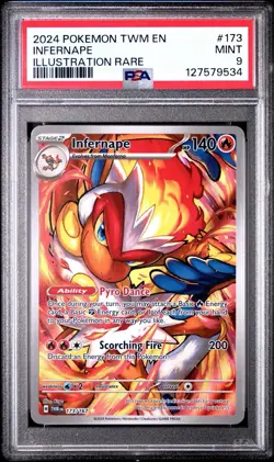 Infernape # 173/167 IR | Pokemon TCG - 2024 Temporal Forces | PSA 9 MINT - Image 1