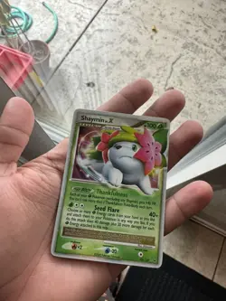 Pokemon TCG Shaymin LV.X Platinum Holo Rare Moderately Played - Image 1