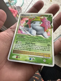 Pokemon TCG Shaymin LV.X Platinum Holo Rare Moderately Played - Image 4