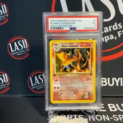 2000 Pokemon Blaine's Charizard Gym Challenge 2/132 Holo Rare PSA 5 Ex - Image 1