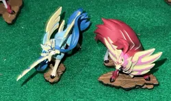 Shiny Zacian & Zamazenta Figure Lot Crown Zenith Premium Collection Pokemon New - Image 1