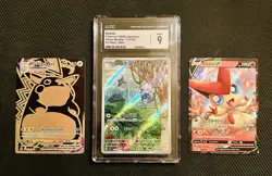 Pokemon Lot of 3 Illustration Rare CGC 9 Meditite Pikachu VMax Secret Victini V - Image 1