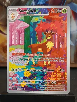 Deerling 165/162 + Sawsbuck 166/162 Temporal Forces Pokemon Cards - Image 4