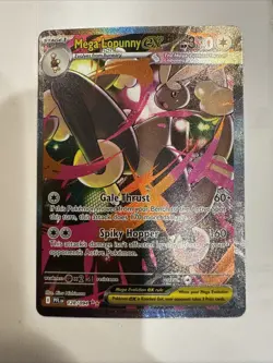Phantasmal Flames Mega Lopunny Double Gold Rare Holo Pokemon Card - Image 1