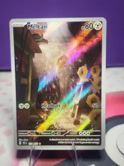Pokemon TCG Temporal Forces Meltan Holo Illustration Card 179/162 - Image 1