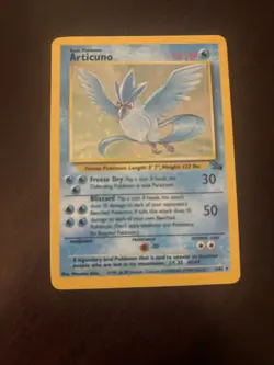 Pokemon TCG Articuno Fossil Holo Unlimited Rare Card 2/62 LP Condition - Image 1
