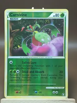 MP Carnivine 16/102 Reverse Holo Rare HGSS Triumphant Set Pokemon Card - Image 1