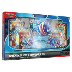 Pokemon Trading Card Game Greninja ex and Kingdra ex Special Collection In Hand - Image 1