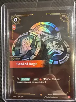 Riftbound TCG Seal of Rage [040/298] Origins Epic Rare Card | League of Legends - Image 1