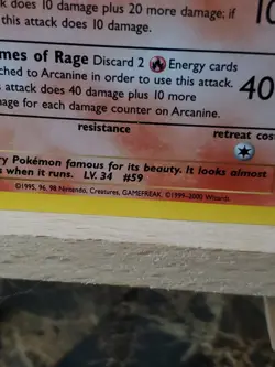 Arcanine Black Star Promo #6 Rare Non-Holo Pokemon Card WOTC TVG - Image 4