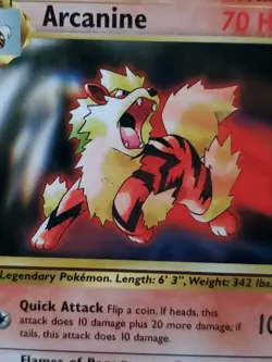 Arcanine Black Star Promo #6 Rare Non-Holo Pokemon Card WOTC TVG - Image 5