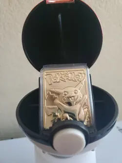 Pokemon Pikachu Limited Edition 23k Gold Plated Trading Card Over 20 Years Old - Image 3