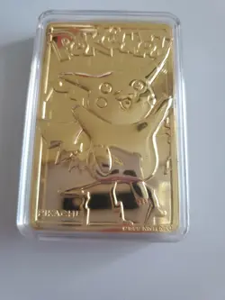 Pokemon Pikachu Limited Edition 23k Gold Plated Trading Card Over 20 Years Old - Image 5