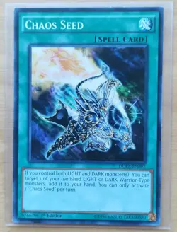 Yu-Gi-Oh! Chaos Seed DUEA-EN092 Duelist Alliance, Common 1st Edition Card - Image 1