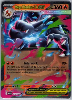 Mega Charizard X ex - 013/094 ME02: Phantasmal Flames - Pokemon Card - NM - Image 1