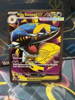 Mega Sharpedo Ex 113/094 - Phantasmal Flames Full Art Rare - Pokemon TCG Card NM - Image 1