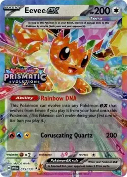 Eevee ex (Prismatic Evolutions Stamp, Miscellaneous Cards & Products NM Pokemon - Image 1