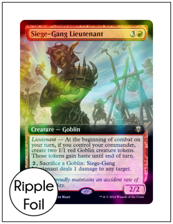 1x Siege-Gang Lieutenant, Extended Art Ripple Foil, Modern Horizons 3, MTG NM - Image 1