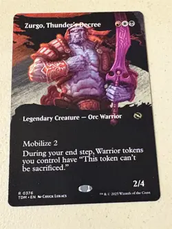 mtg borderless Zurgo Thunder's Decree, Tarkir Dragonstorm, unplayed - Image 1