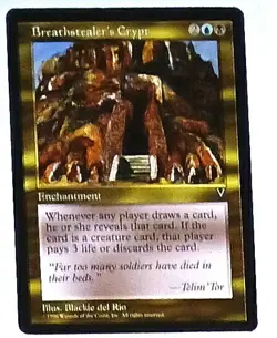 Magic the Gathering * MTG * 1 x Breathstealer's Crypt * Visions * LP - Image 1