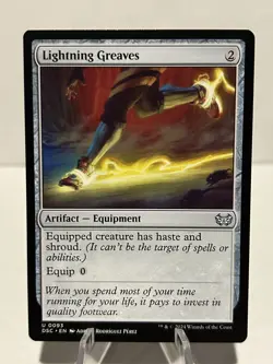 Lightning Greaves 93 U Commander: Duskmourn: House of Horror NM MTG - Image 1