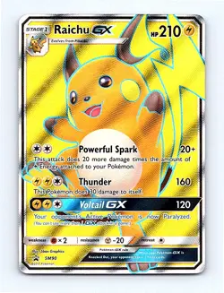 🔥🔥 Pokemon NM+ Sun moon Promos #SM90 Raichu GX - Image 1
