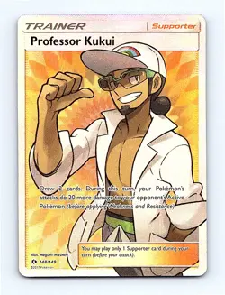 🔥 Pokemon Professor Kukui Full Art - Sun & Moon Base Set 148/149 - NM/M - Image 1