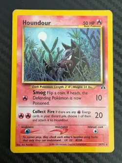 Pokemon TCG Houndour Neo Discovery 24/75 Unlimited Rare HP - Image 1
