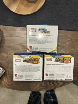 11x EMPTY Pokemon Evolving Skies/Cosmic Eclipse & More Booster Boxes NO PACKS - Image 3