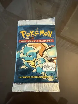 1999 Pokemon Base Set Booster Pack 1st Ed WOTC Factory Sealed Blastoise - French - Image 1