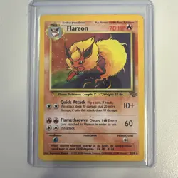 Pokemon English Jungle Flareon Holo #3/64 1999 WOTC Wizards off the Coast LP - Image 1