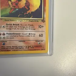 Pokemon English Jungle Flareon Holo #3/64 1999 WOTC Wizards off the Coast LP - Image 5