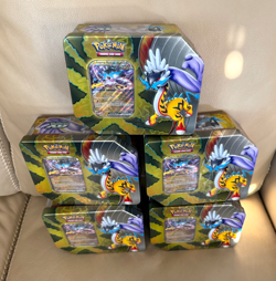 Pokemon TCG Paradox Destinies Tin Raging Bolt (2025) - Lot of 5 - Factory Sealed - Image 2