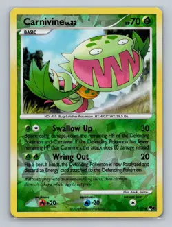 Pokemon POP Series 8 #007/017 Carnivine Reverse Holo Uncommon - Image 1