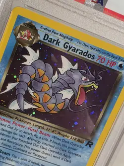 Dark Gyarados 1st Edition Pokemon Team Rocket 8/82 Holo RARE PSA 8 - Image 4