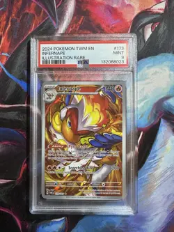 2024 Pokemon SV Twilight Masquerade TWM EN Infernape #173/167 PSA 9 - Image 1