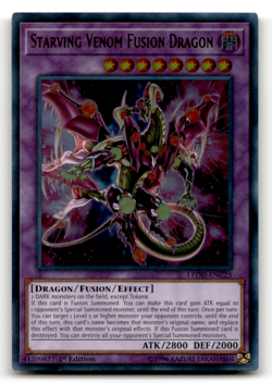 Starving Venom Fusion Dragon LEDD-ENC25 1st Edition Ultra Rare Legendary Dragon - Image 1
