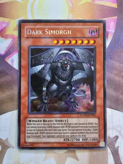 3x Yugioh SOVR-EN092 Dark Simorgh Secret Rare Unlimited LP Light Play x3 - Image 2
