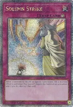 Yugioh! Solemn Strike - RA02-EN079 - Quarter Century Secret Rare - 1st Edition N - Image 1