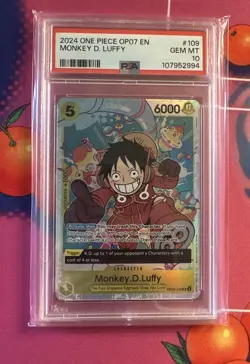 PSA 10 Monkey D. Luffy OP07-109 500 Years In The Future ONE PIECE Card ENG - Image 1