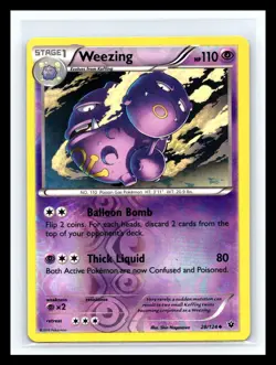 💥 Weezing Reverse Holo 28/124 XY - Fates Collide Pokemon Card - Image 1