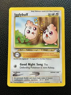 Pokemon Card - Igglybuff - Black Star Promo #36 WotC - Mint - Image 1