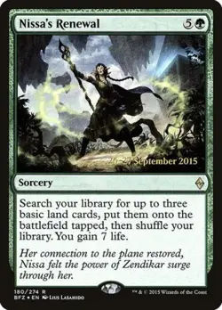 Nissa's Renewal -Foil Light Play MTG Promos: Prerelease Cards - Image 1