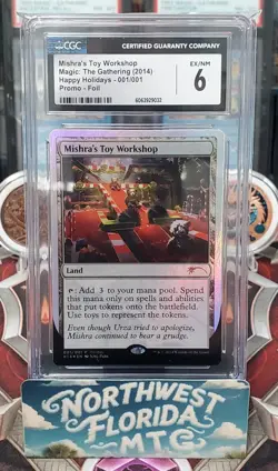 Graded MTG Card - CGC 6 - Happy Holidays 2014 - Mishra's Toy Workshop (Foil) - Image 1